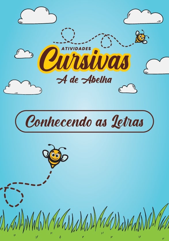 Atividades Cursivas | A de Abelha amostra letras cursivas atividades cursivas a de abelha 00 min